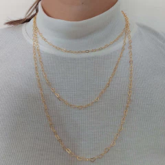 Colar Triplo De Coração Folheado Em Ouro 18k - comprar online