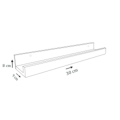 Prateleira Tempero Simples 30 Cm Preto Em Mdf - BIDU SHOP