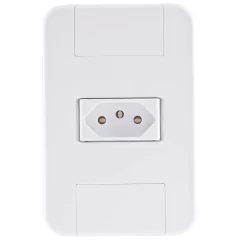 Conjunto Tablet 1 Tomada (2p+t) 10a/250v Com Placa 4x2 Branco