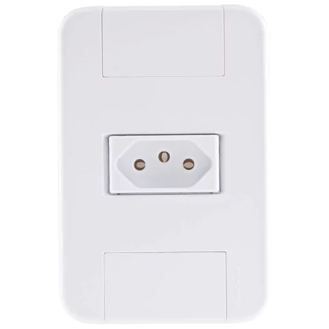 Conjunto Tablet 1 Tomada (2p+t) 10a/250v Com Placa 4x2 Branco