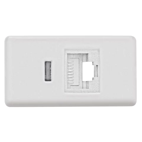 Tomada De Transmissão De Dados Rj45 Cat6 Tablet Branco