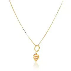 Imagem do Colar Com Pingente Argolinha De Coração