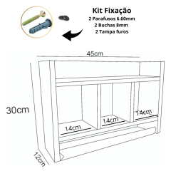Nicho De Parede Para Banheiro Porta Toalha Em Mdf Branco - BIDU SHOP