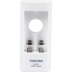 Carregador de Pilha USB p/2 pilhas AA/AAA min.2.000 mAh c/4 pilhas TOSHIBA - BIDU SHOP