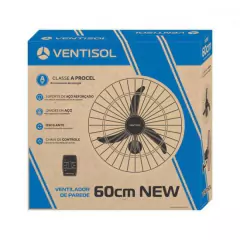 Ventilador de Parede 60cm 220V NEW PREMIUM Preto VENTISOL - BIDU SHOP