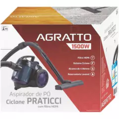 Aspirador de Pó Ciclone 1500W 127V Praticci Roxo AGRATTO - comprar online