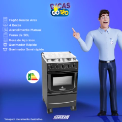 Fogao 4b Realce Ares S/acend - 5926 - comprar online