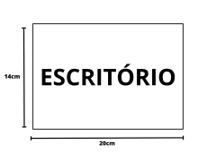 Placa Sinalização 1/2 Oficio Escritorio Mdf Natural na internet