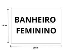 Placa Sinalização 1/2 Oficio Banheiro Feminino Mdf Natural na internet