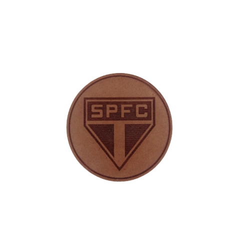 Porta Copo Time São Paulo Natural Em Mdf