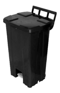 Lixeira 100 Litros Com Roda E Pedal Cor Preto - loja online