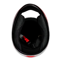 Capacete Sky Apolo Branco C/ Transfer Chumbo C/ Vermelho 62 - BIDU SHOP