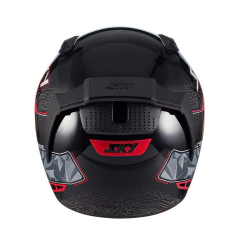 Capacete Sky Two Cyber Snake Preto Brilho Transf Vermelho 62 na internet