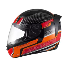 Capacete Sky Two Legends Preto Fosco Transf Laranja 58 - BIDU SHOP