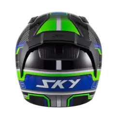 Capacete Sky Two Legends Preto Fosco Transf Verde 60 - comprar online