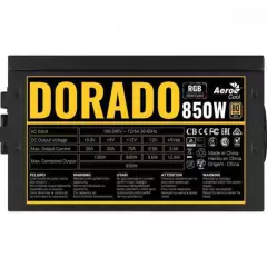 Imagem do Fonte Gamer ATX DORADO 850W 80 Plus Gold PFC Ativo AEROCOOL