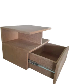 Mesa De Cabeceira Flutuante Gaveta Natural Em Mdf - comprar online