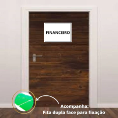 Placa Sinalização 1/2 Oficio Financeiro Mdf Branco - comprar online