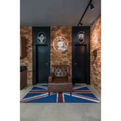 Plaquinha Decorativa Barbearia Branco - comprar online