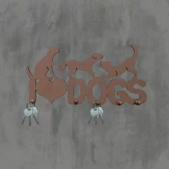 Porta Chave Dog Natural Em Mdf - comprar online