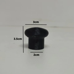 Puxador Bolinha Plastico Preto C 40 Pc - comprar online