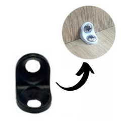 Cantoneira 2 Furos Aliviada Plastico Preto Leve C 900 na internet