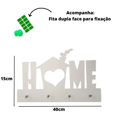 Porta Chave Home Em Mdf Branco na internet