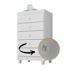 Puxador Bolinha Plastico Branco C 4 Pc - loja online