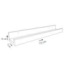 Prateleira Esmalteria Simples 75 Cm Preto Em Mdf na internet