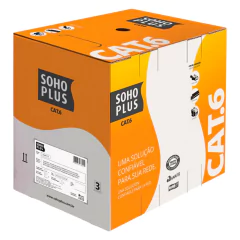 Cabo Lan U/utp 24awg X 4 Pares Cat.6 Cmx 305 Metros Vermelho - comprar online