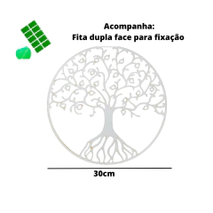 Mandala 30 Cm Arvore Frutos Vida Mdf 3mm Branco na internet