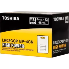 Pilha Alcalina AAA 1,5V LR03GCP TOSHIBA (Cartela com 4 Unid.) - CXF / 12 na internet