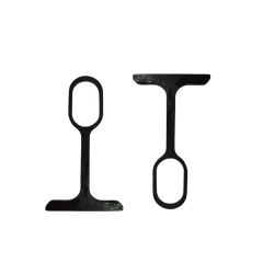 Suporte Tubo Cabideiro Central Aereo Oval Oblongo Preto C 7