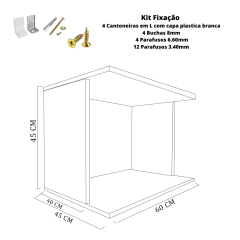 Suporte De Microondas Simples Em Mdf Branco - comprar online