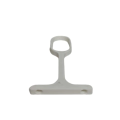 Suporte Tubo Cabideiro Central Aereo Oval Oblongo Branco C 2 - comprar online