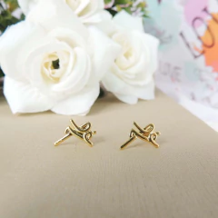 Imagem do Brinco Pequeno Fé Folheado