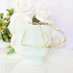 Brinco Argola Em Forma De Coração Folheado na internet