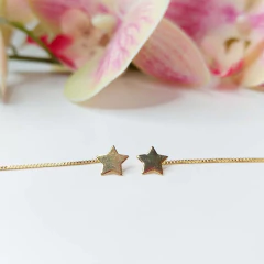 Brinco De Fio Com Estrela Folheado Em Ouro 18k - comprar online