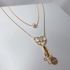 Colar Com Pingente De Fé Folheado Em Ouro 18k - comprar online