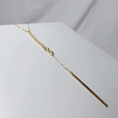 Imagem do Colar Cumprido Com Mini Pérolas E Fio