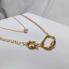 Colar Corrente De Elo Largo Com Fecho Boia E Mosquetão - BIDU SHOP