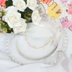 Imagem do Colar Com Corrente De Mini Pérolas Folheado Em Ouro 18k