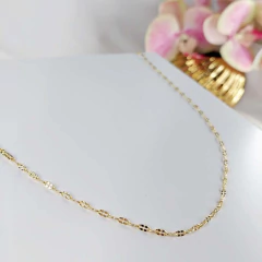Colar Cumprido Com Mini Elos Folheado Em Ouro 18k na internet