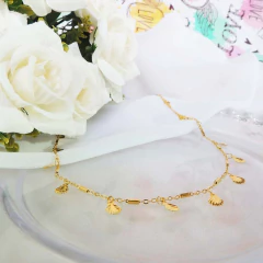 Colar De Mini Conchas Folheado Em Ouro 18k - BIDU SHOP