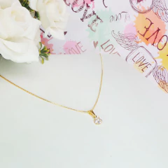 Imagem do Colar Pingente Ponto De Luz Folheado A Ouro 18k