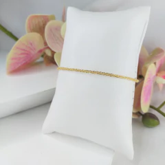 Pulseira Com Corrente Delicada Folheado Em Ouro 18k - BIDU SHOP