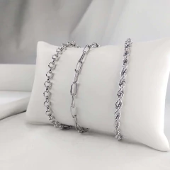 Pulseira Trançado Trabalhada Em Aço Inoxidável na internet