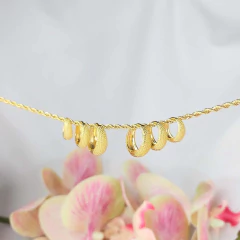 Brinco Trio Argolinhas Grossas Folheado Em Ouro 18k - BIDU SHOP