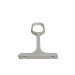 Suporte Tubo Cabideiro Central Aereo Oval Oblongo Branco C 9 - comprar online
