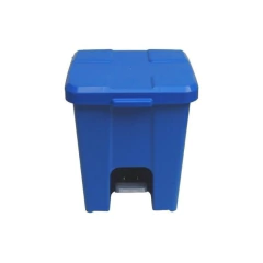Cesto Lixeira Quadrada Plastica Com Pedal 25 Litros Azul